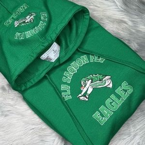 Saquon Barkley- Kelly Green - Adult Unisex Fly Eagles Embroidered Hoodie